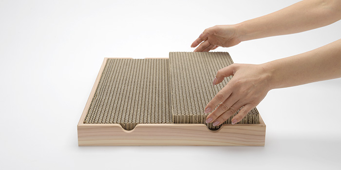 爪とぎカスが散らばらない