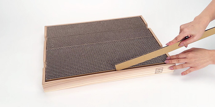 爪とぎカスが散らばらない