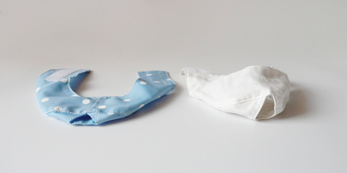 もふもふマスク　試作品と完成品