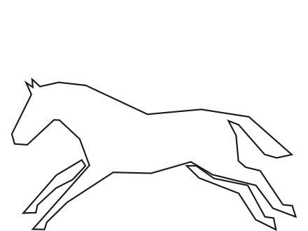 馬の線画イラスト